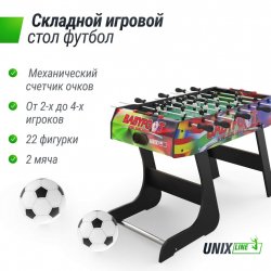 Игровой стол складной UNIX Line Футбол - Кикер Folding Soccer Game Table (12 см) Color